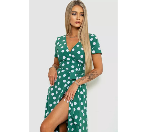 Сарафан в горох, цвет оливковый, 241R154.