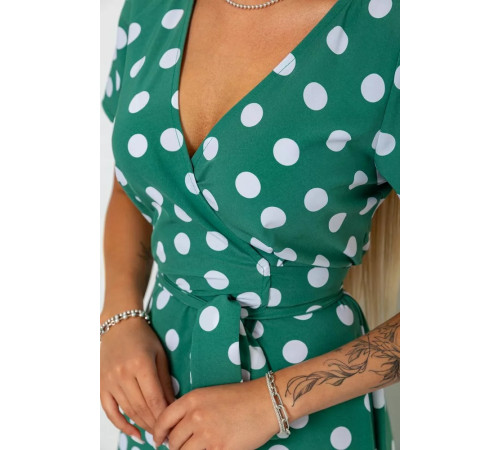 Сарафан в горох, цвет оливковый, 241R154.