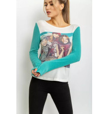 Свитшот женский, цвет оливково-молочный, 167R731-1.