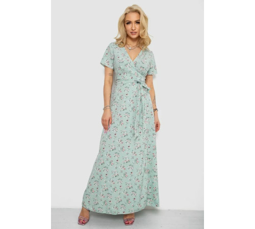 Сарафан із квітковим принтом, колір світло-м'ятний, 241R161