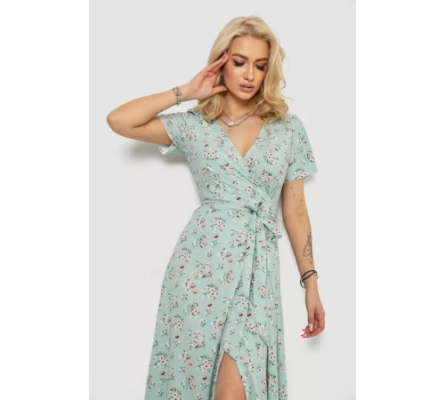 Сарафан із квітковим принтом, колір світло-м'ятний, 241R161