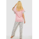Піжама жіноча з принтом, колір пудровий, 243R8482