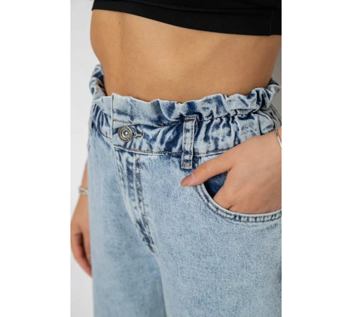 Джинси жіночі Mom-fit, колір блакитний, 244R1601S20