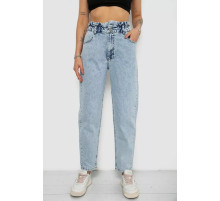 Джинси жіночі Mom-fit, колір блакитний, 244R1601S20