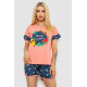 Пижама женская с принтом, цвет персиковый, 243R3044-1.