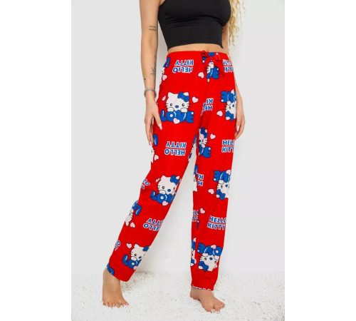 Брюки женские домашние, цвет красный, 238R1101-1.