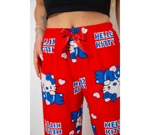 Брюки женские домашние, цвет красный, 238R1101-1.