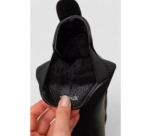 Черевики жіночі зимові на хутрі, колір чорний, 243RPM3143