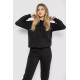Спорт костюм женский на флисе, цвет черный, 241R1530