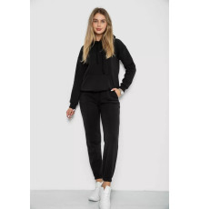 Спорт костюм жіночий на флісі, колір чорний, 241R1530