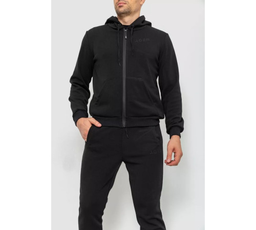 Спорт костюм чоловічий двонитка, колір чорний, 119R200-2