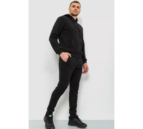 Спорт костюм чоловічий двонитка, колір чорний, 119R200-2