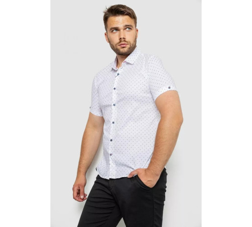 Рубашка мужская с принтом, цвет белый, 214R6917-4