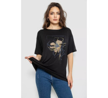 Женская футболка с принтом, цвет черный, 244R505