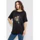 Футболка жіноча з принтом, колір чорний, 244R505