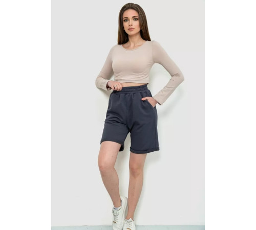 Шорты женские, цвет темно-серый, 102R7721.