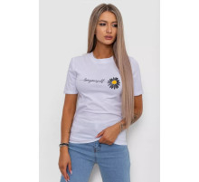 Женская футболка с принтом, цвет белый, 238R01632