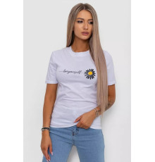 Женская футболка с принтом, цвет белый, 238R01632