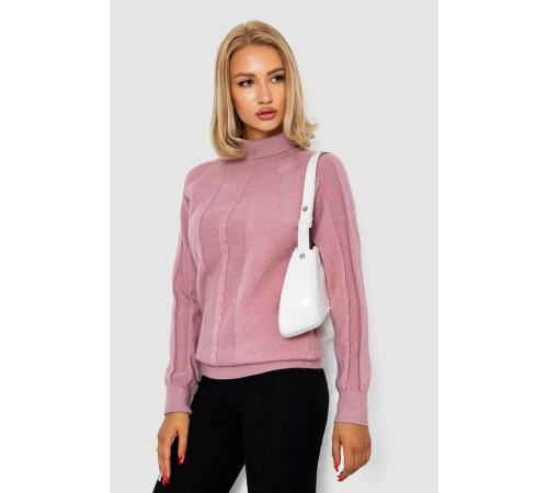 Гольф женский однотонный, цвет темно-пудровый, 244R1516.