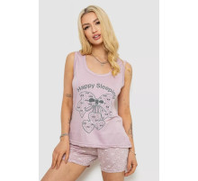 Пижама женская с принтом, цвет сиреневый, 243R5832.