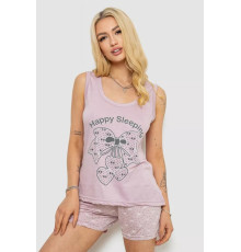Піжама жіноча з принтом, колір бузковий, 243R5832