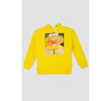 Худі дитячий на флісі з принтом, колір жовтий, 102R1525