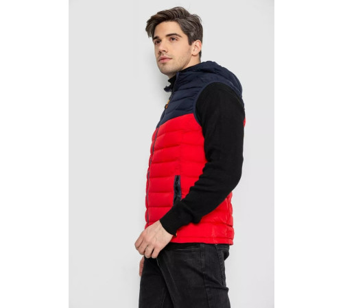 Жилетка чоловіча демісезонна, колір синьо-червоний, 244R2323