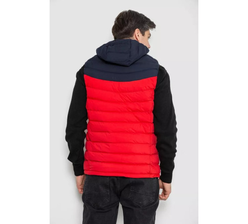 Жилетка чоловіча демісезонна, колір синьо-червоний, 244R2323