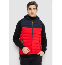 Жилетка чоловіча демісезонна, колір синьо-червоний, 244R2323