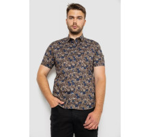 Сорочка чоловіча з принтом, колір коричневий, 214R6917-10