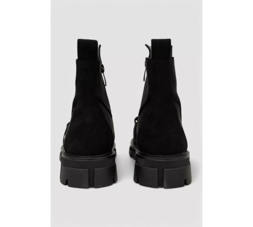 Черевики жіночі демісезонні на блискавці, колір чорний, 243RA119