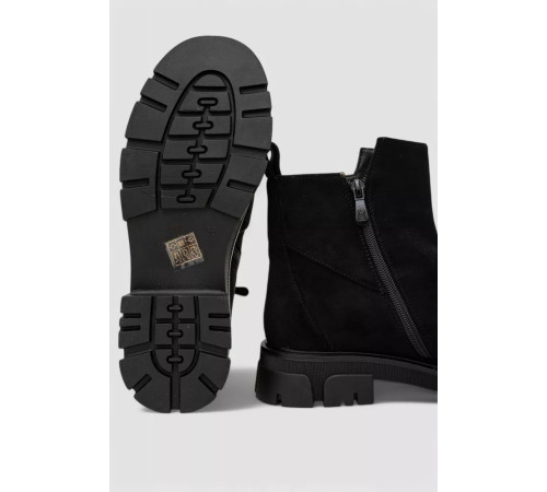 Черевики жіночі демісезонні на блискавці, колір чорний, 243RA119