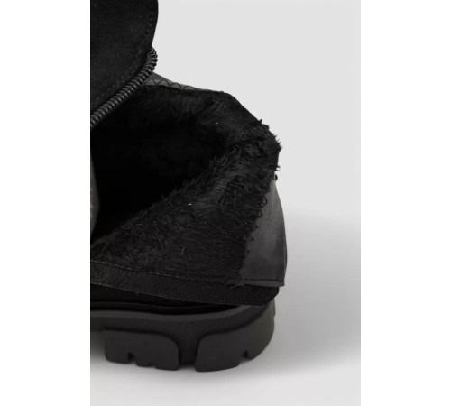 Черевики жіночі демісезонні на блискавці, колір чорний, 243RA119