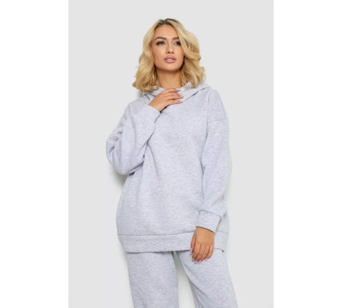 Женский спортивный костюм на флисе, цвет светло-серый, 247R1057