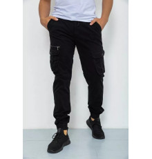 Штани карго чоловічі, колір чорний, 244R2073