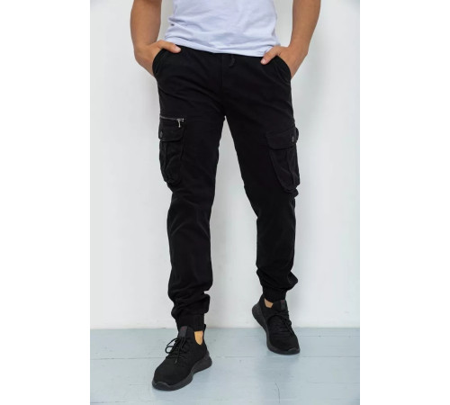 Брюки карго мужские, цвет черный, 244R2073