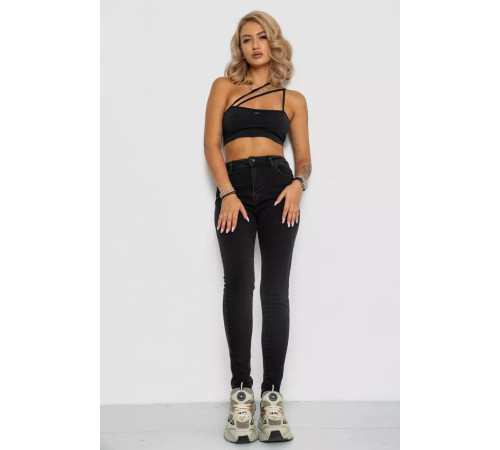Джинси жіночі, колір чорний, 244R2021-23