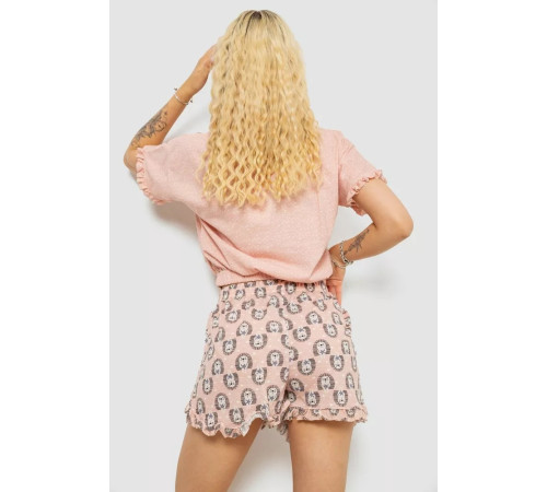 Пижама женская с принтом, цвет персиковый, 243R15243.