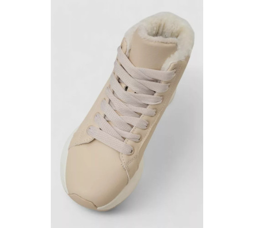 Ботинки зимние женские на меху, бежевый, 248RXM20