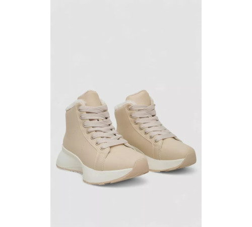 Ботинки зимние женские на меху, бежевый, 248RXM20