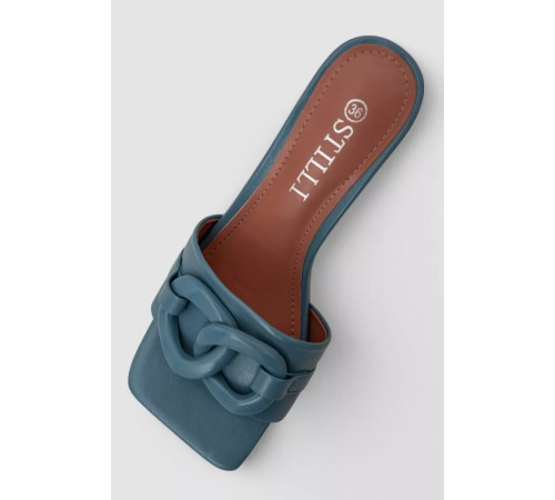 Шлепанцы женские, цвет джинс, 248RL136