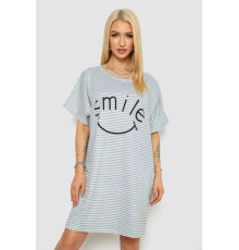 Ночная рубашка в полоску, цвет серо-белый, 238R15022-3.