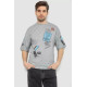 Футболка мужская с принтом, цвет серый, 244R20139