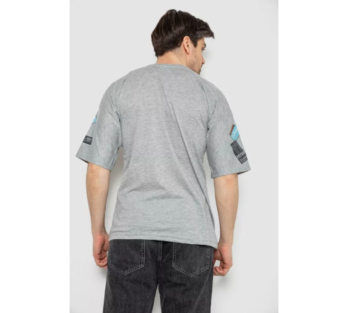 Футболка мужская с принтом, цвет серый, 244R20139