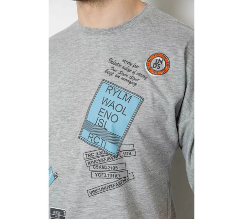Футболка мужская с принтом, цвет серый, 244R20139
