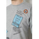 Футболка мужская с принтом, цвет серый, 244R20139