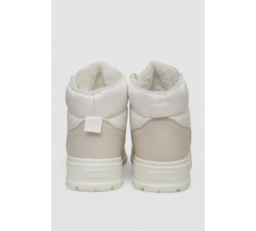 Кросівки жіночі зимові на хутрі, колір біло-бежевий, 248RMB02