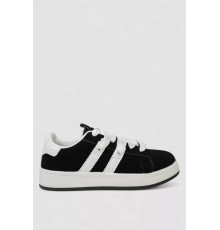 Кросівки жіночі замша, колір чорно-білий, 248RJH800-1