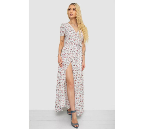 Сарафан на запах софт, цвет бело-красный, 241R173