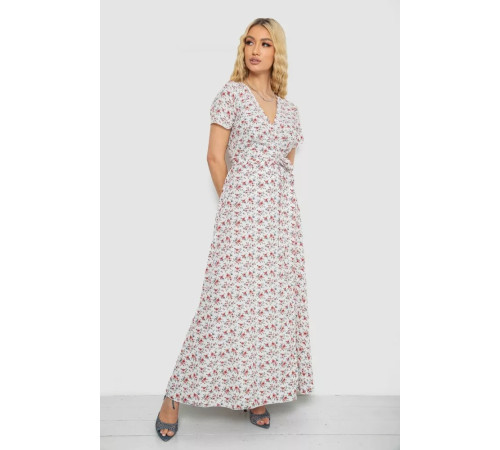 Сарафан на запах софт, цвет бело-красный, 241R173